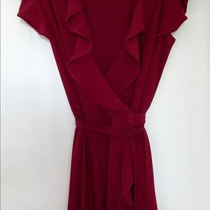 Wine Wrap Dress Excellent Condition